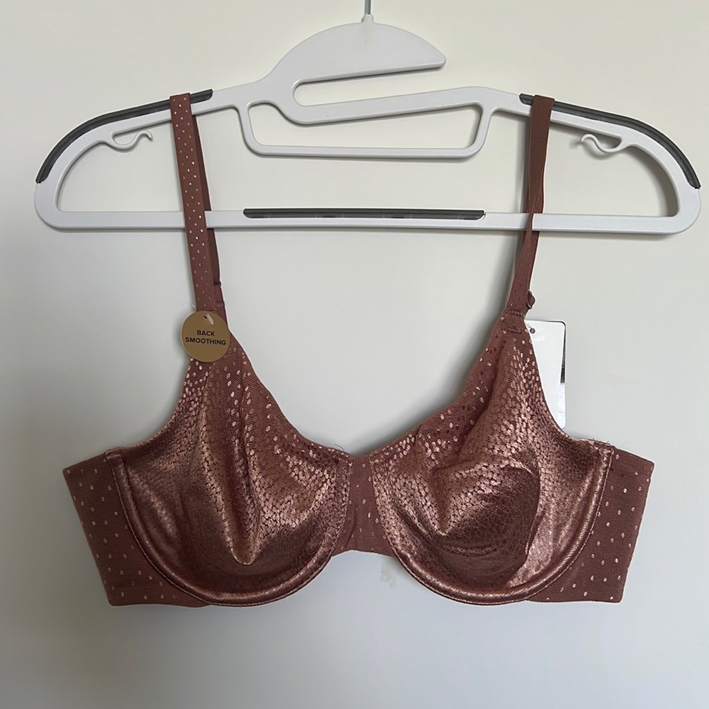 Wacoal Back Appeal Underwire Bra 855303 34C Satin Brown